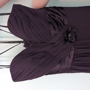 Bill Levkoff Dark Purple Strapless Dress NWT